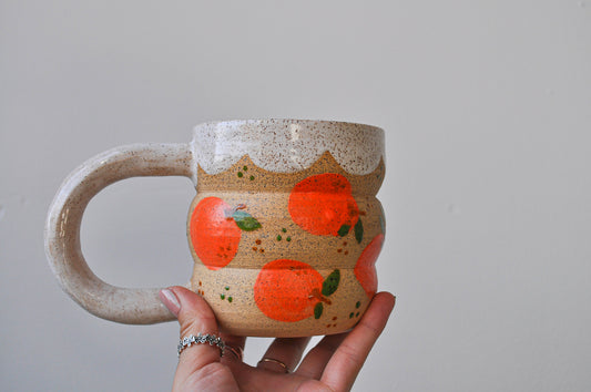 Orange fruit bubble mug