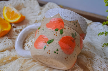 Orange fruit bubble mug