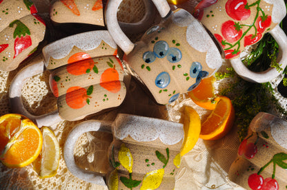 Orange fruit bubble mug